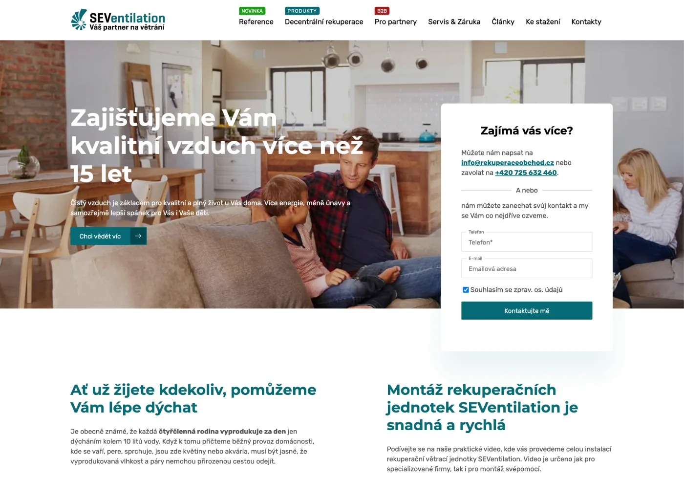 seventilation.cz - design + WordPress theme